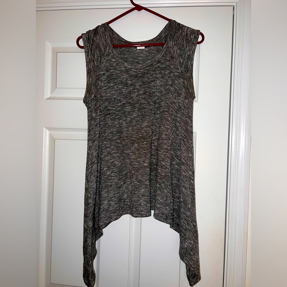 Grey Flowy Top
